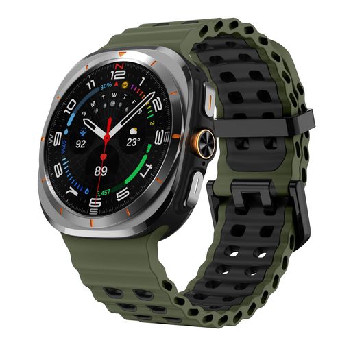 [KEYSJEFF]適用于SAMSUMGGALAXYWATCHULTRA47MM用シリコン時計バンド、クイックリリース柔らかい交換用時計ベルトGALAXYULTRAウォッチ対応、調整可能なスポーツウォッチバンド、ダブルカラー(2)