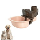 サムコス 犬 猫 水飲み器 取付型 犬自動給水器 電源不要 中小型犬用 軽量 便利 健康 衛生 熱中症を防ぐ 犬猫お留守番対策 ペット用品 (ココア)