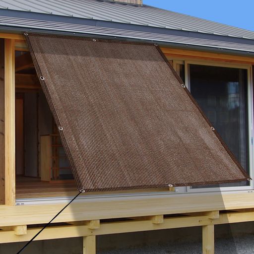 BESCUTLY日除けシェードサンシェード100x200cm日よけクールシェード遮光断熱UVカット風通しよい目隠しシェードベランダ日よけスクリーン高密度ポリエチレン日焼け対策取付簡単オーニング…