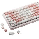 134キーPBT日本語キーキャップ、MOAプロファイル桜ピンクテーマ、5面染料昇華キーキャップ、GATERON/KAILH/CHERRYMXスイッチ対応メカニカルゲーミングキーボード用