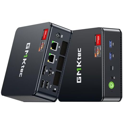 GMKtec ミニPC AMD Ryzen 7 7730U (アップグレード版 7430U/5825U) 搭載, 32GB DDR4, 1TB NVMe SSD, WiFi 6E, デュアル2.5ギガビットLAN, USB-C/DP/HDMI
