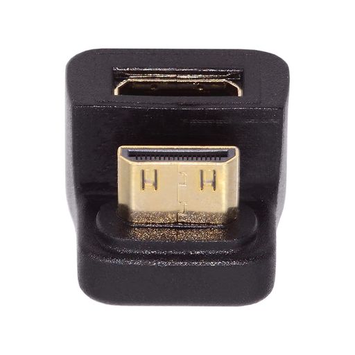 NFHK360度上反対U字型バックアングルミニHDMI1.4オス-ミニメス延長アダプターコンバーター