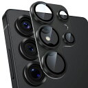 カメラフイルムGALAXYS25ULTRA用カメラ保護全面保護9H強化ガラスアルミ合金ギャラクシーS25ULTRAレンズカバー耐衝撃露出オーバー防止黒縁取り超高透過率プロテクターブラック(2)