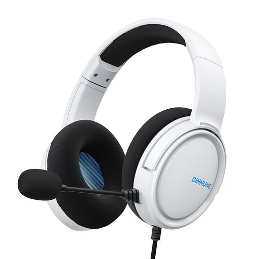 BINNUNEゲーミングヘッドセットps5ヘッドセット3.5mm有線xboxヘッドセットマイク付きミュート機能付きゲーミングヘッドホン50MMドライバー低遅延軽量ノイズキャンセリングマイクFPSゲーム用…