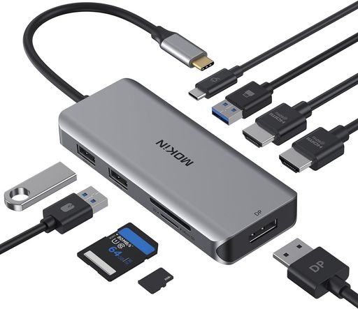 USB-ChbLOXe[VTYPE ChbLOXe[VHDMI 2USBnuy2HDMI+DPO4K@60PózMOKIN9IN1nu 100W}[dPD|[gUSB3.0 5GBPSf[^] 3*USB 1*100W PD