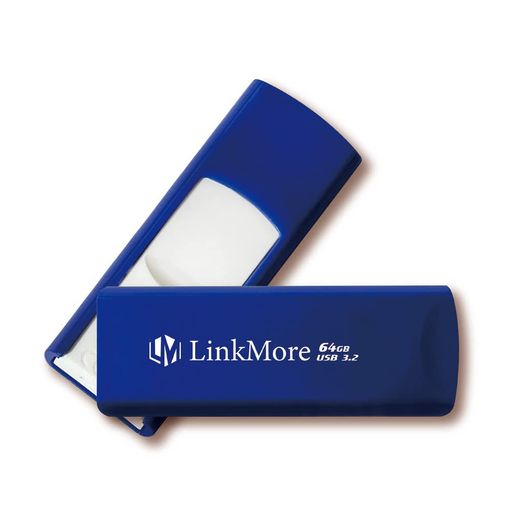 LINKMORE USBメモリ EJECT32 64GB USB3.2 スライド式 (最大読込速度100MB/S)