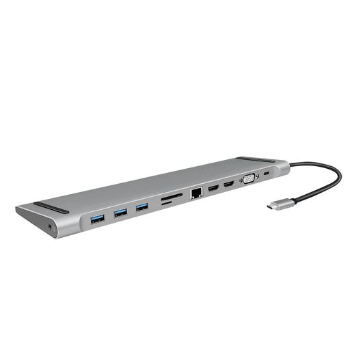 USB-C nu 11IN1 USB TYPE-C nu USB3.0 SD LAN HDMI VGA PD100W 4K }`nu hbLOXe[V ϊ A_v^ MAC BOOK IPAD PRO Ή UA0373