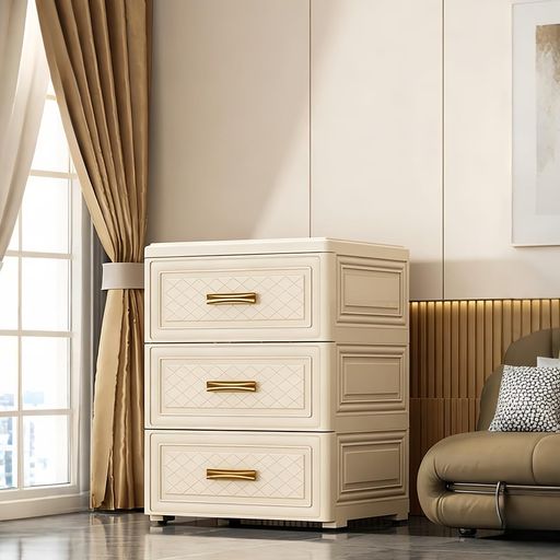 FoldTrend収納チェストタンス3段大容量収納ボックス引き出し収納キャスター付き箪笥収納ケース衣装ケー..