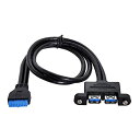 CHENYANGデュアルポートUSB 3.0マザーボードパネルタイプ – 20Pケーブル50 CM(2)