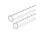 DMIOTECH 2本入り 6MM X 10MM 300MM クリア アクリルパイプ 剛性プラスチックチューブ ウォーターパイプ 水冷システム配管用