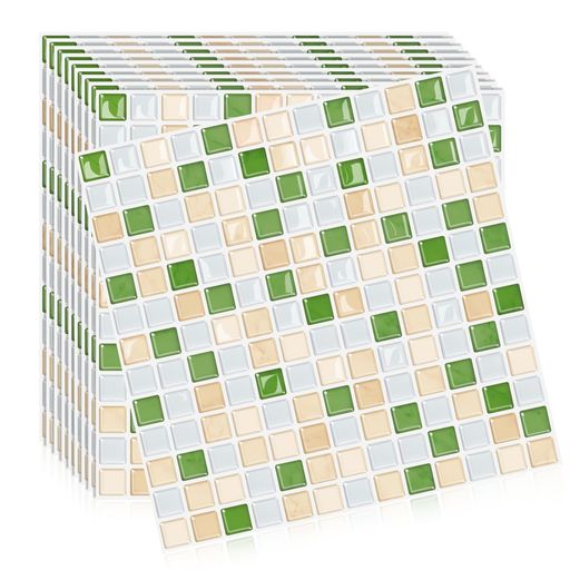 MORCARTタイルシール防水耐熱キッチン洗面所トイレDIY家具やアイテムの装飾タイルシート壁紙シール3Dリ..