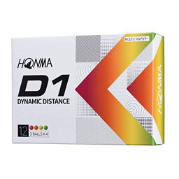 本間ゴルフ HONMA D1 ゴルフボール 3ダースセット（36球） BT2201 2022年モデル 飛び系 ディスタンス系 カラー：マルチカラー