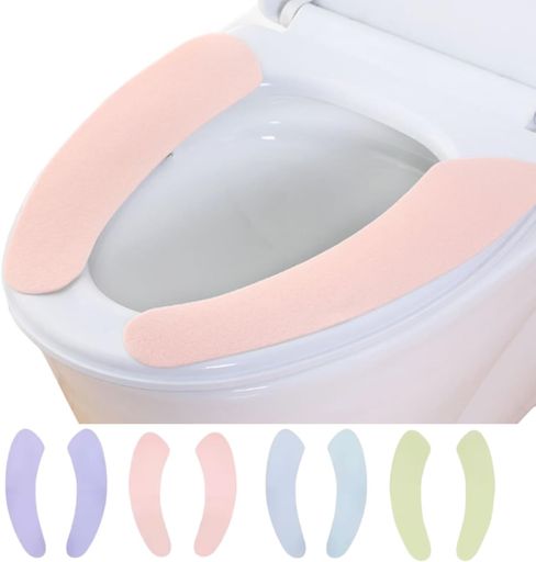 便座シート便座カバー貼るタイプ使い捨て持ち運びまとめ買い北欧カラー4色12組24枚セット