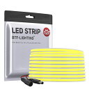 BTF-LIGHTING FCOB COB LEDテープライト 高密度 フレキシブル LEDテープライト 5M 480LEDS/M 2400LEDS/5M 電球色 3000K 幅5MM ストリップライト DC12V 6W/M 調光可能 変形可能 切断可能
