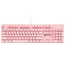 Merdiaメカニカル式ゲーミングキーボード全104キーボードUS配列有線USB有線キーボードLEDバックライト付き(青軸-ピンク)