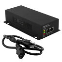 LEEHITECHギガビット90W高出力POE++リピーター802.3AT/AF/BT標準10/100/1000MBPSレート互換性100Mの超長距離信号延長POEパワーインジェクタPOEカメラ、VOIP電話用