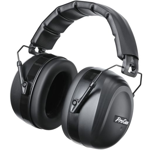[PROCASE] 防音イヤーマフ、調整可能なヘッドバンド付き 耳カバー 遮音 耳あて 聴覚保護ヘッドフォン、ノイズ減少率:NRR 28DB -ブラック
