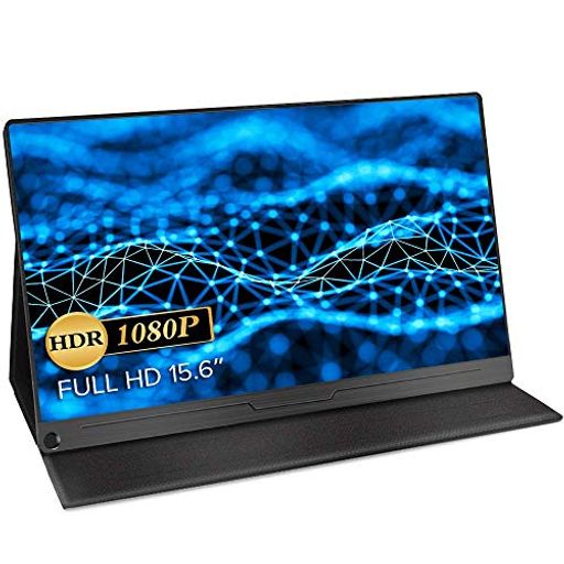 EVICIV モバイルモニター 15.6インチ 1920*1080 ゲーミング用 ポータブルディスプレイ IPS液晶パネル 薄型 軽量 ペンホールスタンド VESA 保護カバー USB TYPE-C 標準HDMI