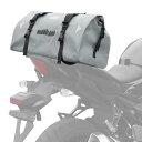 バイク用シートバッグ大容量600DPVCIPX6完全防水防塵折りたたみ式キャンプ反射テープ付きイージーリングベルトつきショルダーベルトつき210D防水収納袋つき(グレー40L)