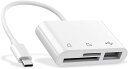 RAYCUE USB C - MICRO SD TFメモリーカードリーダー IPAD PRO MACBOOK PRO/AIR CHROMEBOOK対応 3-IN-1 USBカメラカードリーダーアダプター XPS GALAXY S10/S9 その他USB(2)