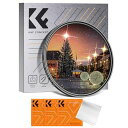 K&FConcept62mmクロスフィルター可変式クロスフィルター4本-8本クロス効果効果フィルター18層コーティング薄枠3枚クリーニングクロス付属夜景・イルミ...