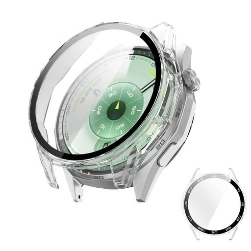 [2026新登場] KANOYO For ファーウェイHUAWEI WATCH GT6 46mm 専用ケース 保護カバー 耐衝撃 落下防止 高感度 全面保護 取り付け簡単 PC+強化ガラス ファーウェイGT6対応 (クリア)