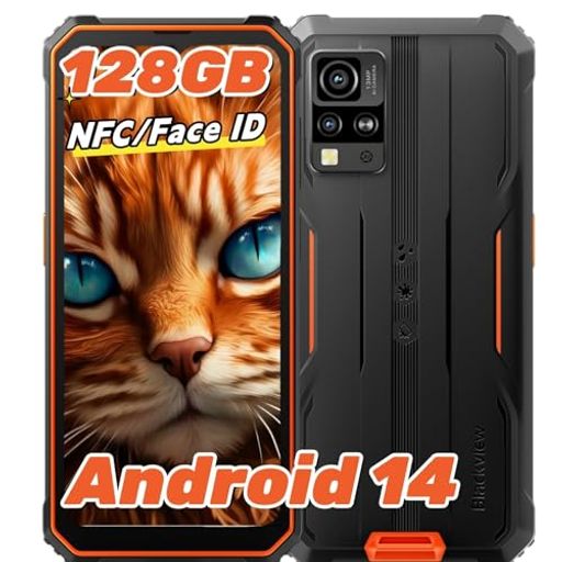BLACKVIEW BV4800PRO タフネススマホ ANDROID14 SIMフリー アウトドア スマホ 12GB RAM 128GB ROM 2TB拡張可能 5180MAH バッテリー 6.56インチHD+ 16MP+8MP 防水防塵耐衝撃