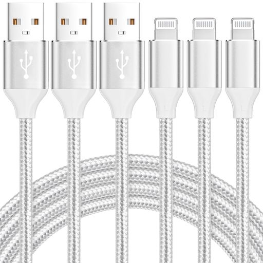 iphone充電ケーブル【2025新版MFi認証】2M3本セット純正ライトニングケーブルナイ...