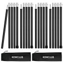 KOMCLUBテントポールアルミタープポール4本セット75CM~190CM19MM直径分割式5節連結ポールブッシュボタン式軽量組立簡単天幕用ポールキャンプツーリ...