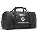 ROCKBROSツーリングバッグ バイク用 防水 バイク シートバッグ キャリアバッグ 55L大容量 キャンプ アウトドア用 ショルダーストラップ付き 取付簡単 バイク用バッグ(ブラック)