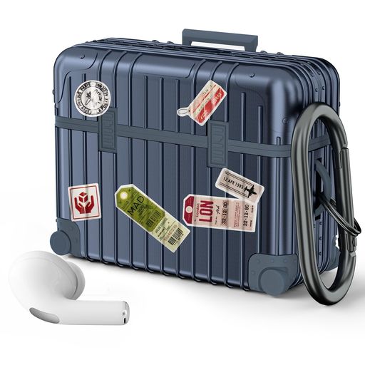 CAGOSforAirPodsProケース(2022/2019)エアーポッツプロカバーTPU+PC保護ケースキャリーデザイン分離式おしゃれカラビナ付き磁気ロック...