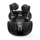 【ハイエンド、鮮明なサウンド深邃な低音】ワイヤレスイヤホンBluetoothイヤホンBluetooth5.4イヤホンhi-fi音質AACダブルマイクENCノイズキャンセリングCVC8.0ハンズフリー通話LED表示ブルートゥ…(2)