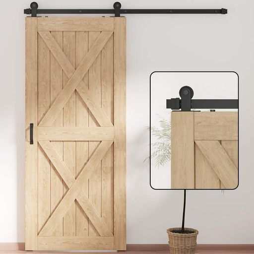 ZEKOO吊り引き戸レールバーンドア金具引き扉5FT(1.52メートル)トラックレール引き違いドア室内ドアリフ..