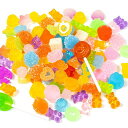 FUNSHOWCASE ゼリーキャンディー 飴 130個セット お菓子 グミ スイーツ デコパーツ デコ素材 レジン封入 デコ電 装飾品 福袋 DIY フラット...