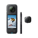 INSTA360X4-8K防水360度アクションカメラ、ウェアラブルカメラ、4K広角ビデオカメラ、見えない自撮り棒効果、着脱式レンズガード、135分の連続撮影可能なバッテリー、AI編集、手ブレ補正、…(2)