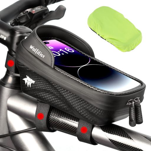 WOLFILIST 自転車 スマホホルダー 防水 バイク スマホホルダー 防塵 強力固定 各種スマホ対応 自転車 ..