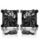 NOVONEST USB冷却ファン 3段階調節 USB扇風機 2基連結 PCケースファン 12CM USBファン ミニ送風機 1050-1300RPM 省エネ ...
