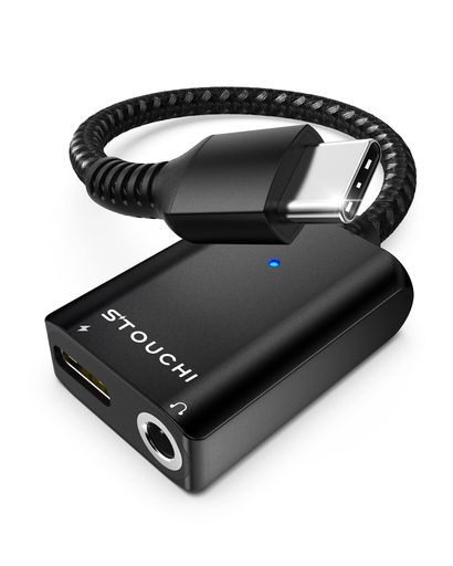 USB Type C to 3.5mm イヤホン変換アダプター Stouchi 2in1 DAC搭載 24bit/96kHz H...