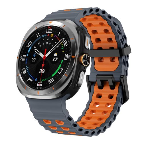 [KEYSJEFF]適用于SAMSUMGGALAXYWATCHULTRA47MM用シリコン時計バンド、クイックリリース柔らかい交換用時計ベルトGALAXYULTRAウォッチ対応、調整可能なスポーツウォッチバンド、ダブルカラー