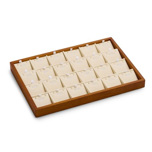 “Woodtenウッドフラットジュエリートレイジュエリー収納トレー、スタッカブルジュエリードロワーオーガナイザーショーケース、ジュエリーホルダー”