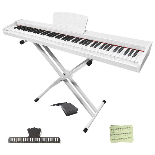 【Longeye最新作--スキッリなデザインと高品位なサウンドを両立した電子ピアノMOLD2が登場!】木調目なデザインや同じ色の木製譜面台で、温もり雰囲気が溢れます。最大同時発音数も128音とし、生ピアノと同じサイズ鍵盤で演奏の快感が広がります。 【演奏感と臨場感溢れる音源&amp;2つスピーカー内蔵】フランスのトップメーカーであるDREAM音源をデジタル化したもので、グランドピアノに匹敵する卓越した演奏体験とリアルな音質を提供します。強力な10Wのステレオサラウンドスピーカーを内蔵し、豊かなサラウンドと魅力的な音色が特長です。これにより、音楽の魅力が格段に向上し、より深みと立体感のある音楽を楽しむことができます。 【バランスのよいセミウェイト鍵盤搭載】MOLD2はバランスのよいセミウェイト鍵盤を搭載して、しなやかさとしっかり感のバランスが実現し、素早い反応と高い精度が得られます。【MIDI機能対応】本製品をiPad、iPhoneなどのiOS搭載デバイスと連動しピアノアプリが楽しめます。また、パソコンと接続すればMIDI信号の送受信が可能、音楽の録音や編集、ピアノの練習、どちらも簡単にコントロールできます。