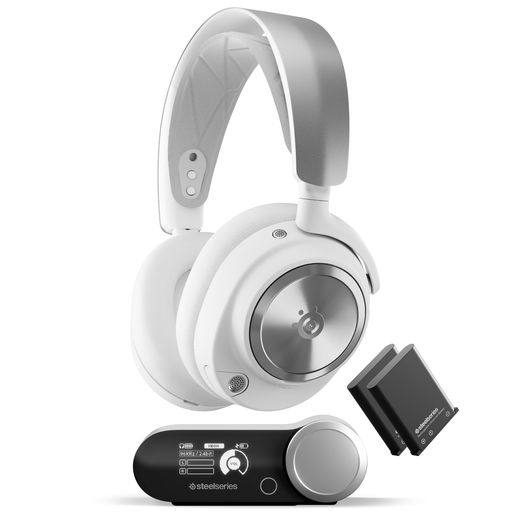 STEELSERIES ゲーミングヘッドセット ヘッドホン ARCTIS NOVA PRO WIRELESS WHITE 軽量 無線 ワイヤレス 密閉型 ハイレゾ アクティブノイズキャンセリング搭載 HI-FIサウンド 61524 ホワイト 調整可能 STEELSERIES ゲーミングヘッドセット ヘッドホン ARCTIS NOVA PRO WIRELESS WHITE 軽量 無線 ワイヤレス 密閉型 ハイレゾ アクティブノイズキャンセリング搭載 HI-FIサウンド 61524 ホワイト 調整可能