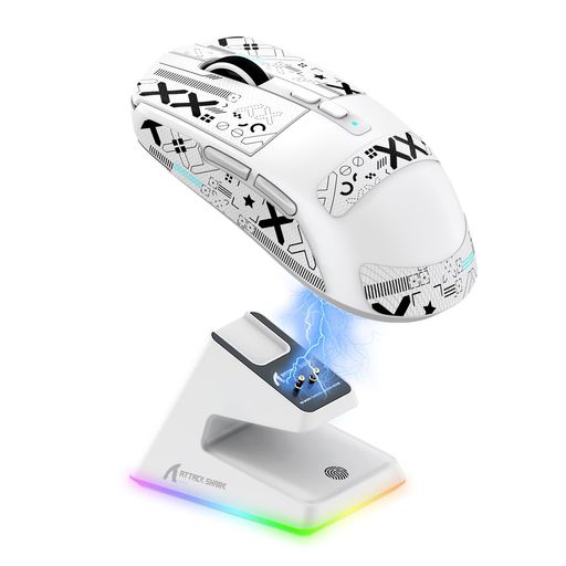 MAMBASNAKE×ATTACK SHARK X6 超軽量ゲーミングマウス 49G PAW3395センサー ワイヤレス マウス 3モード接続 2.4GHZ/BLUETOOTH/TYPE-C 6レベルDPI切替 26000DPI 200時間連続使用可能