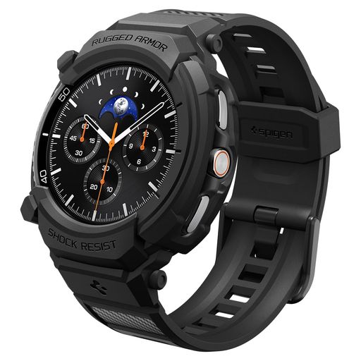 SpigenGalaxyWatch8Classic46mm一体型ケーススポーツバンド二重固定落下衝撃吸収傷防止耐衝撃保護カバーストラップギャラクシーウォッチ用ラギッド・アーマー・プロACS10013(マット・ブラック)