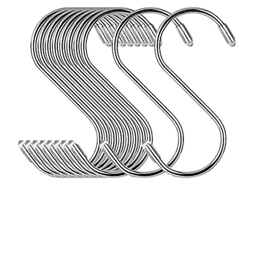 S字フックSじフックステンレス20個セット(6.5cmx20pcs)COM4SPORT耐荷重15kg防錆キッチン浴室お風呂銀色(6.5cm*20pcs)