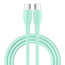 USB-C TO USB-C ケーブル 【PD対応 3A 急速充電 絡まないケーブル】タイプC ケーブル シリコン素材採用 TYPE-C ケーブル シリコン素材採用 IPHONE 16 / 15 / GALAXY IPAD PRO MACBOOK(2)
