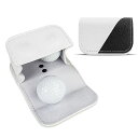 Crestgolfゴルフボールケースゴルフボールケースボール2個入れ用ゴルフボールポーチマグネット高級レザー軽量メンズレディースゴルフグッズ斜め型