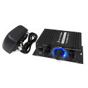 LIFEPOWER 小型2CHオーディオアンプ 出力20W+20W アルミボディ シンプル機能 コンパクトサイズ HI-FIステレオアンプ 12V/2Aアダプタ...
