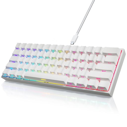 YOUSUOMASTER磁気スイッチラピッドトリガーゲーミングキーボードアクチュエーションポイント0.1mm単位調整可能8KPollingメカニカルキーボード60%コンパクトレイアウト有線テンキーレス35g軽タ…