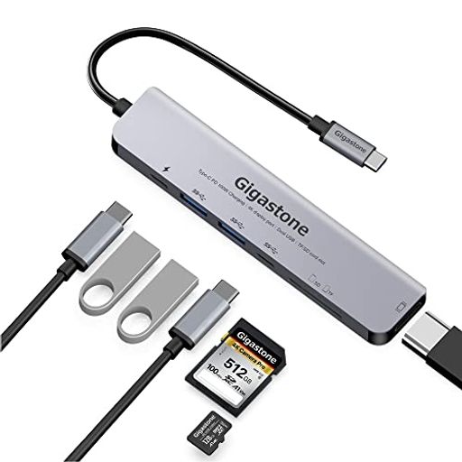 yUSB C nuzGIGASTONE 7-IN-1 USB nu A_v^ TYPE-Cy4KΉHDMIo̓|[g+PD 100W}[d+2 USB3.0 |[g & USB-C|[g+MICROSD & SDJ[h